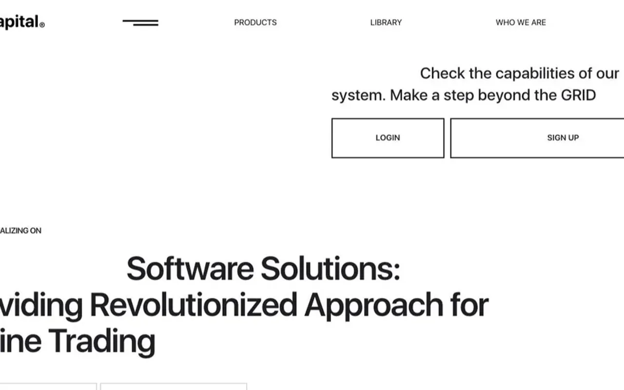 GridCapital website, first screen