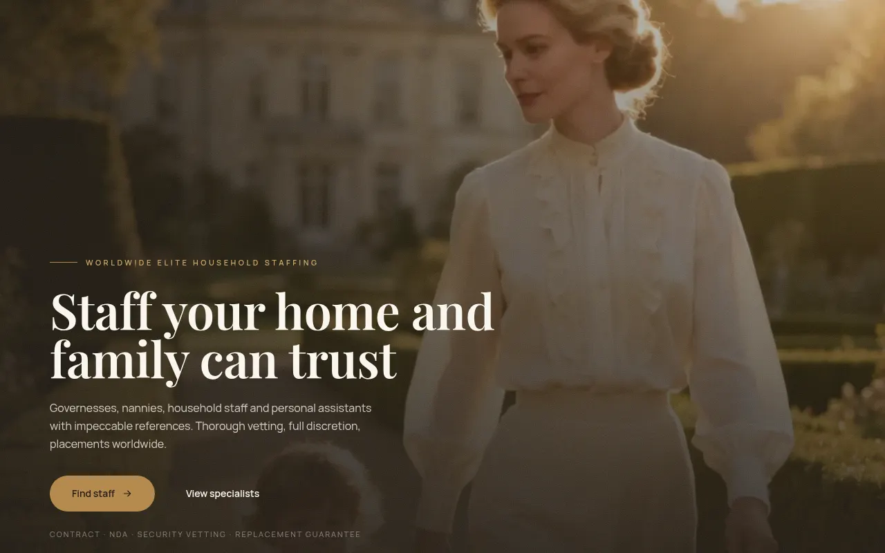 Royal Personnel website, first screen